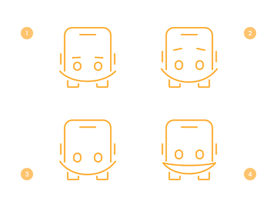 Happy Bus Icon app design icon icons mobile ui