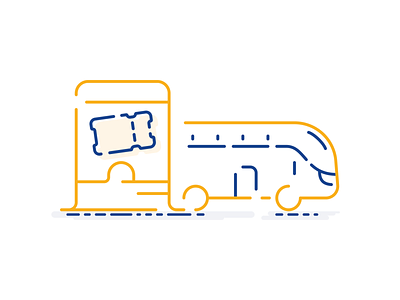 Ticket booth bus bus design icon icons illustration mobile road ticket ticket booth trip ui web