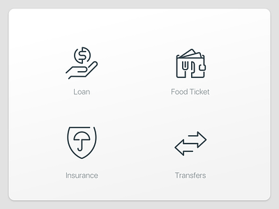 Finance icons finance food icon insurance loan mobile transfer ui