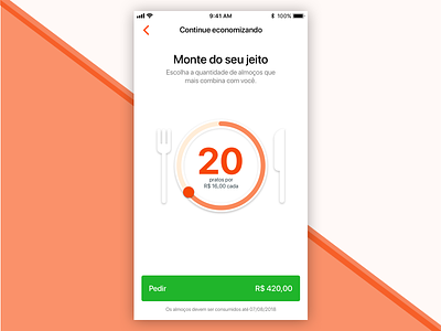 Lunch Slider UI android food ios mobile slider ui