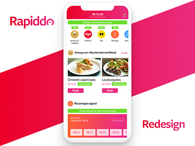 Rapiddo Home delivery food mobile rapiddo redesign superapp taxi ui