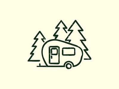 Camper camper camping explore illustration northwoods upnorth