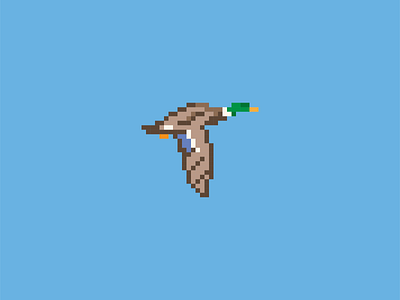 8-Bit Mallard 8 bit duck hunting icon mallard outdoors retro video game waterfowl