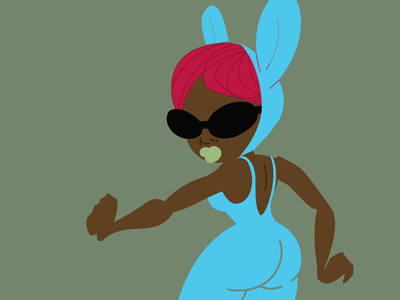 Bunny Pin Up bunny george petty illustration vector