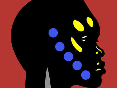 Blue Dots africa black circles illustration meta vector woman