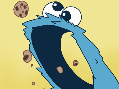 Cookiemon! character cookie monster demon digital illustration jim henson monster sesame street
