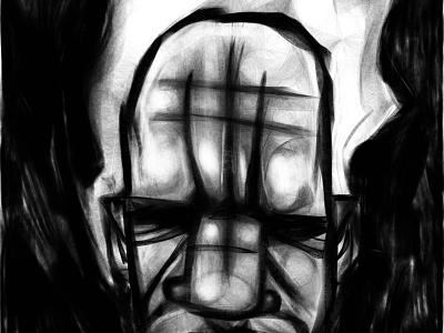 It's dark and my living hell is hot... asketch character digital face ipad