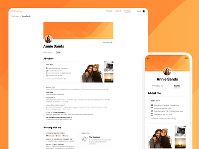 Employee profiles design ui design ux