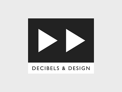 Decibels & Design decibels design fast forward gill sans grey logo music play