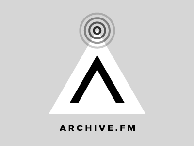 Archive.fm Logo antenna fm logo music proxima nova signal triangle