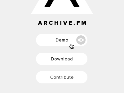 Archive.fm archive circle page promo promotional proxima nova site