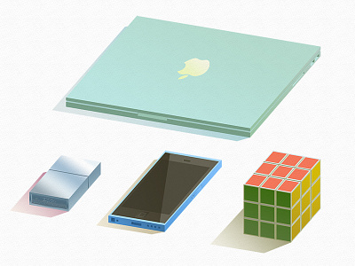 Fetishism 1 5c book cube iphone mac pro rubiks zippo
