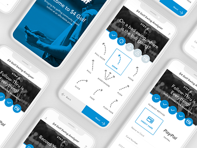 $4 Golf Online Lessons Mobile App golf club golf course mobile app design