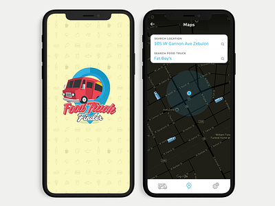 Foodtruck Finder App Logo Concept