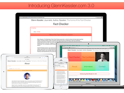 Inspired by iOS 7: Introducing GlennKessler.com 3.0 2.0 3.0 design glenn kessler ios ios 7 redesign ui update ux website