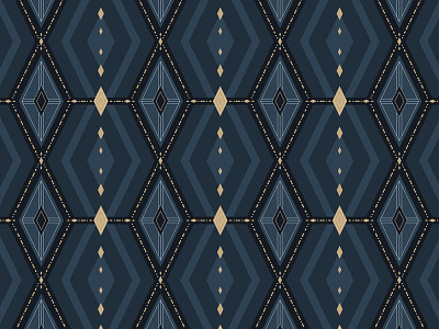 Navy Blue Geometric Seamless Pattern