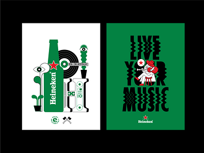 Heineken - Livro your music beer design graphic design heineken illustration ilustração music
