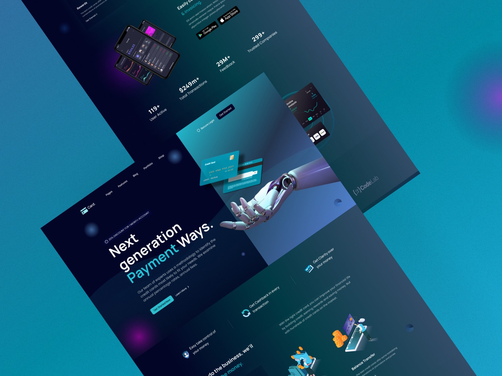 Payment Gateway Landing Page. by Sharmin Akter Diti on Dribbble