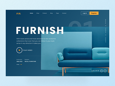 Furniture Web Header Design