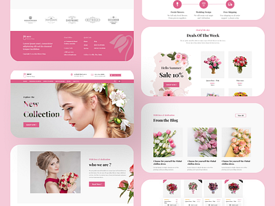 Gift and Flower shop landing page or web ui ecommerce flower flowerpots flowershop giftshop homedecor homepage interface interior minimal mockup nature plant ui