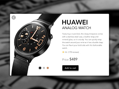 Product Card - DailyUI - Day 002 002 02 2 black buy now dailyui minimal product card watch