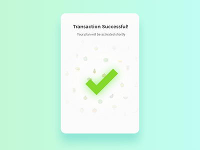 Transaction successful mobile version - VegFru fruits pattern success tick transaction