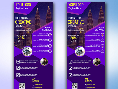 social media design(Roll up banner design)