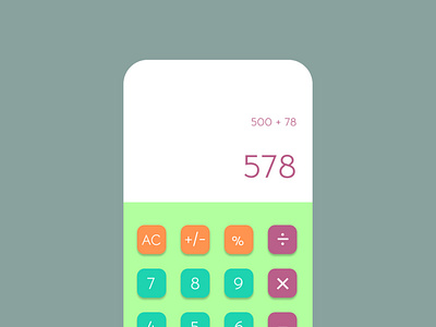 DailyUI 004 - Calculator