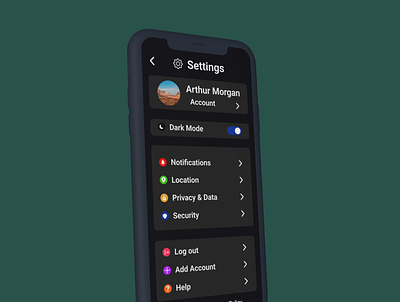 DailyUI 007 - Settings app design figma ui uiux ux