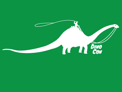 Dinocon Tee cowboy dinosaur vector
