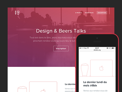 Design & Beers Talks New Site homepage icon responsive website