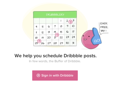 Drubbbler - Schedule Your Dribbble Shots dribbble drubbbler illustration schedule shots
