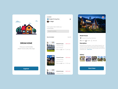 Rent Home Dream app branding design graphic design mobile app rent home ui ui design ux