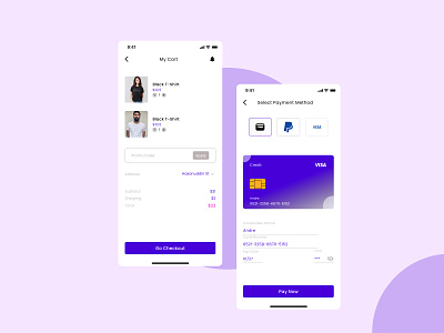 daily UI Day 02 - Credit Card Checkout app design mobile app ui