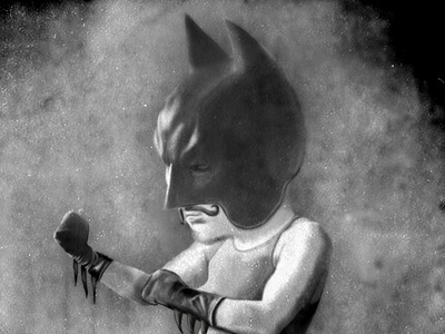 In this corner....The Batman art artduvin batman boxing dark fight knight longbeach moustache photo photoshop rises tdkr thedarkknight