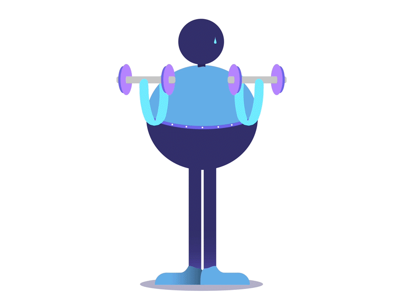 Tis' the season for last minute fitness! animation character design design fitness flat health motion design motion graphics vector weightlifting