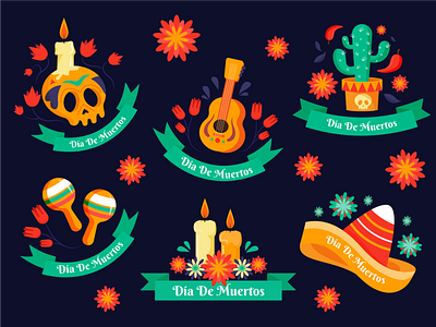 Día De Muertos Stikers