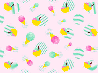 Ice-cream pattern candy color cool fun happy holiday hot ice cream pattern pops summer sweet