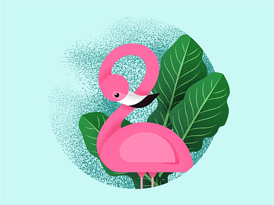 Flamingo animal bird brazil flamingo grain texture jungle leaf pink plant tropic bird tropical