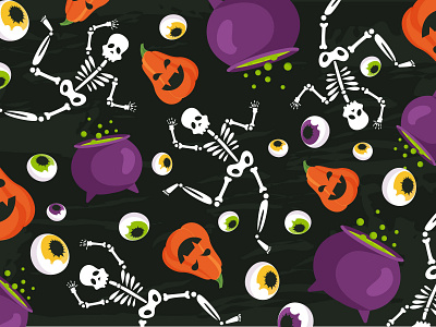 Halloween pattern autumn eye halloween holiday horror pattern pumpkin skeleton skull trick or treat zombie