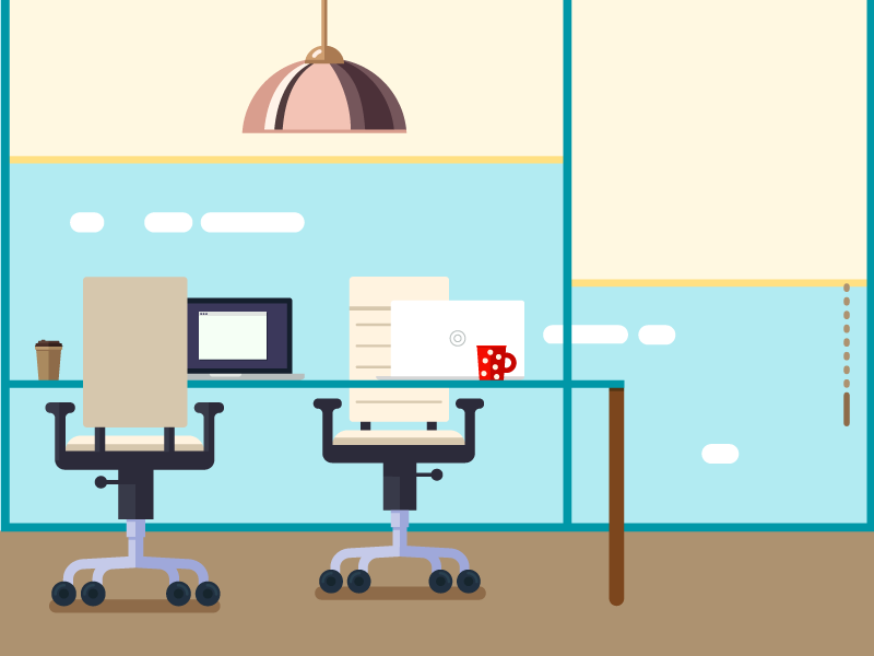 Office meeting laptop desk work coffee flat office workspace