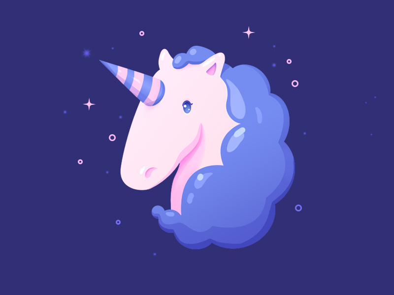 Unicorn vector character design cute magic fantasy fantastic animal horse illustration unicorn