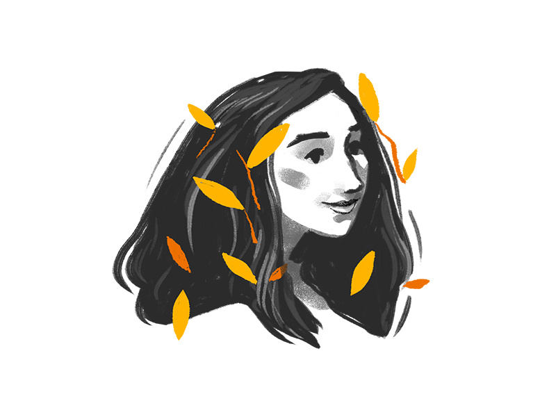 Self Portrait sketch self-portrait illustration artist character design girl portrait selfie avatar