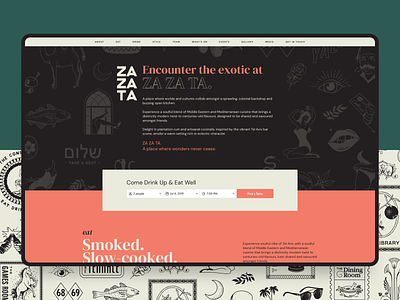 ZA ZA TA Bar and Kitchen Restaurant Website Design