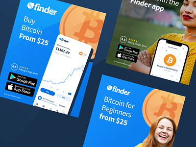 Finder App - Bitcoin campaign advertising android app banner bitcoin campaign finder ios