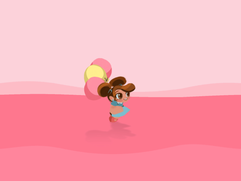 Girl in Dribbbleland 2d animation character dribbble game gif girl run run cycle spine