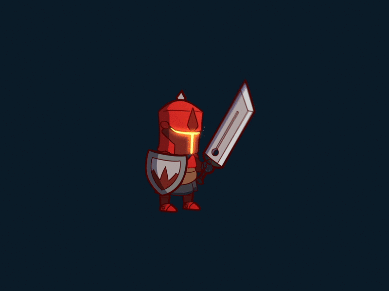 Knight Blessing 2d after effects animation bless character dragon bones game gif knight