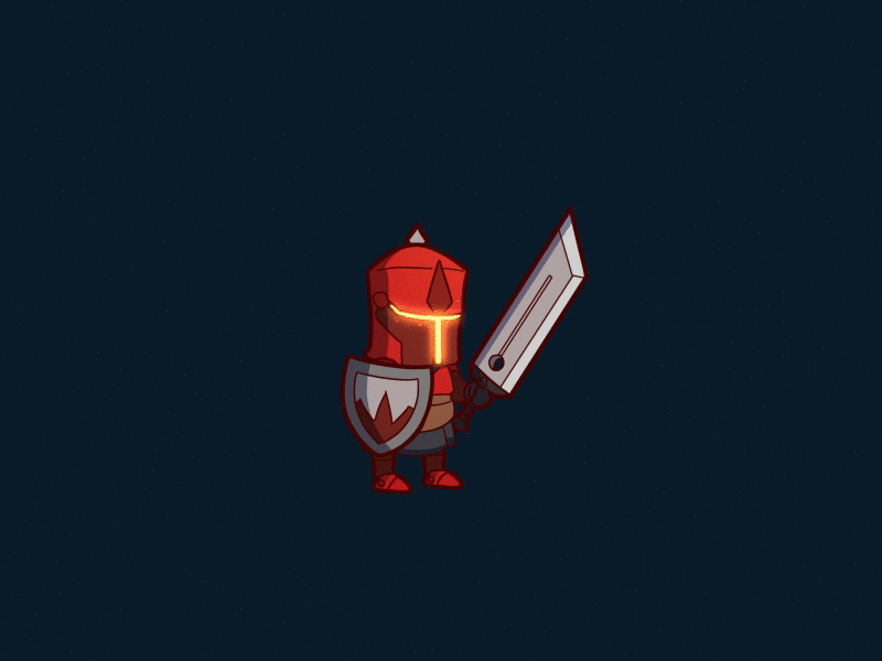 Knight's Death 2d animation character cycle death dying game gif knight