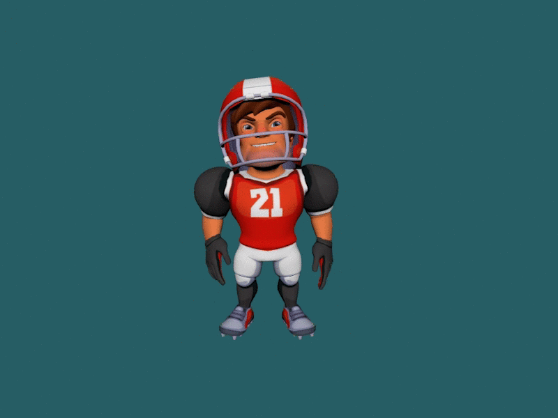 Flawless victory 3d american animation character footballer gif player victory win