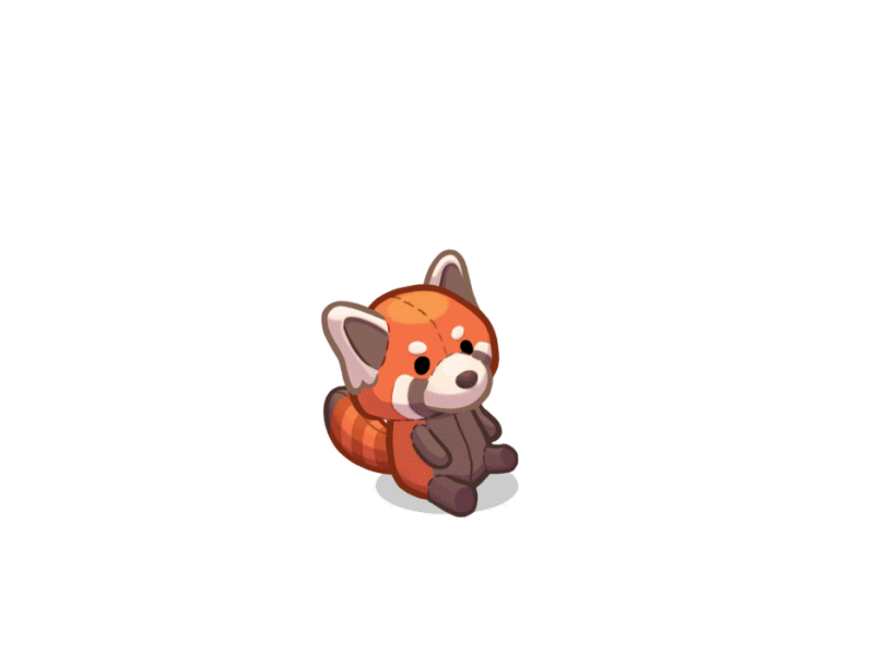 Red Panda 2d animal animation character game gif panda red spine